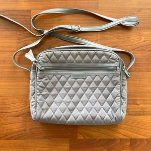 Vera Bradley Quilted Crossbody in Grey